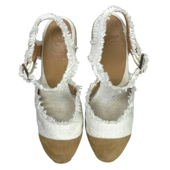 CASTAÑER, Women’s ‘Carla’ Wedge Espadrille Fringed Canvas, White Size 37 IT 7 US - Picture 5 of 14
